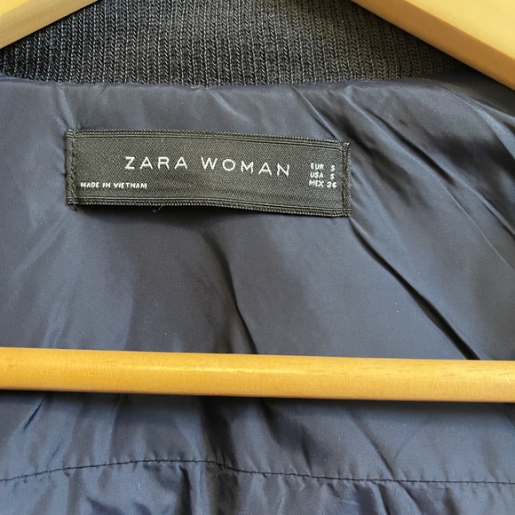 Zara navy quilted jacket - Picture 6 of 7